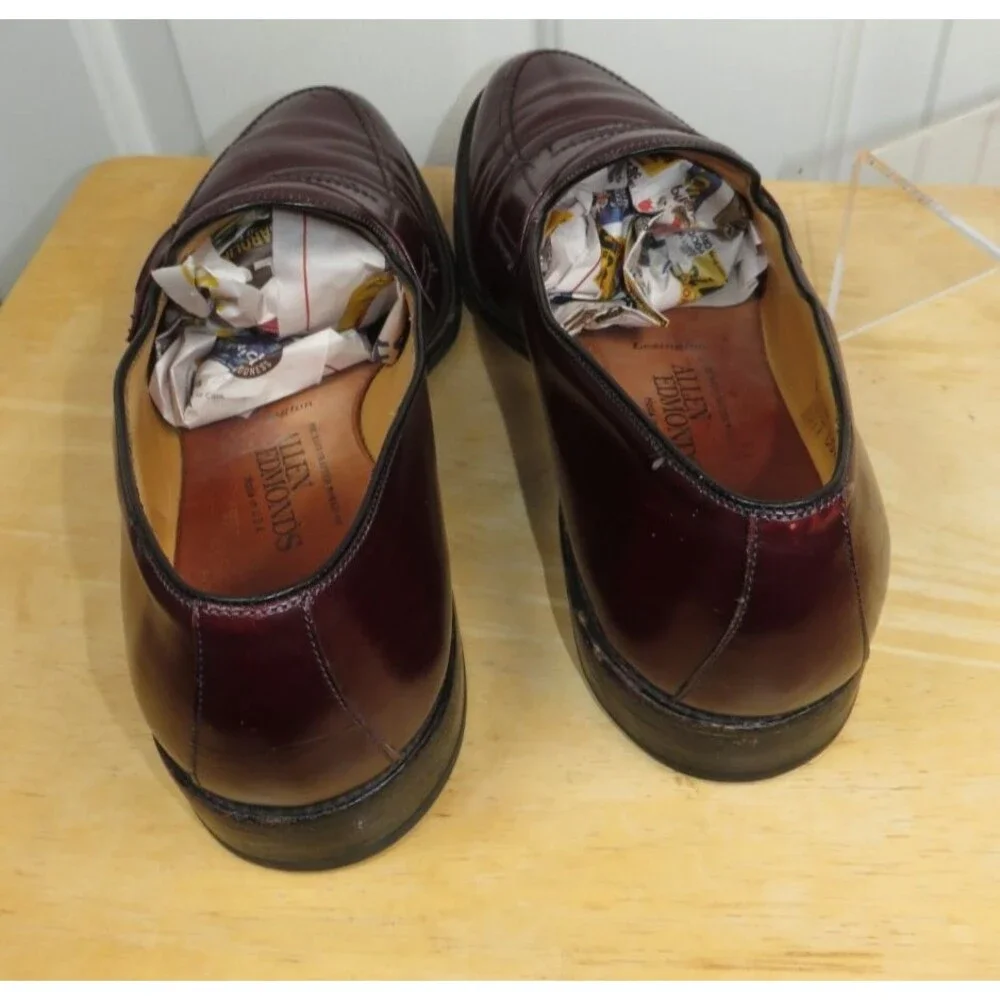 Allen Edmonds Lexington Size 9 C Burgundy Brown Men's Loafers Shoes